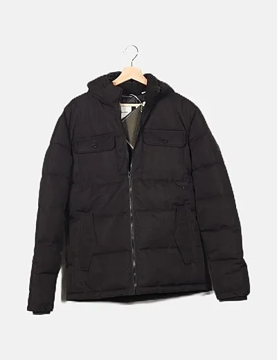 Jack & Jones Plumas negro con cremallera
