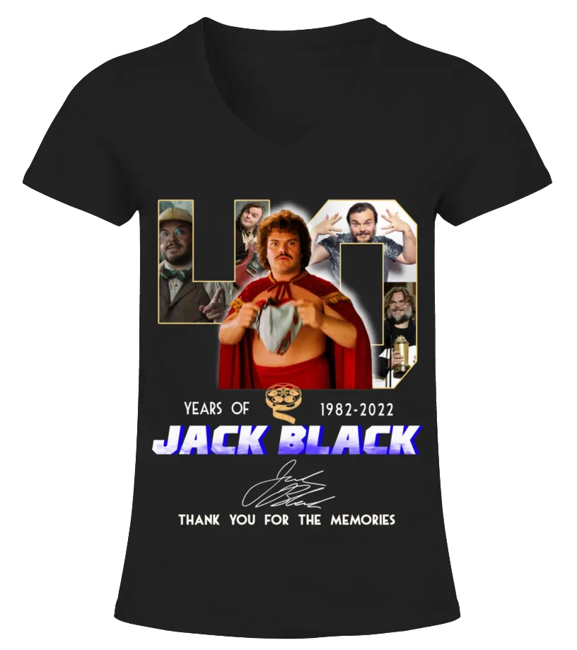 JACK BLACK 40 YEARS OF 19822022 CAMISETA CUELLO PICO MUJER