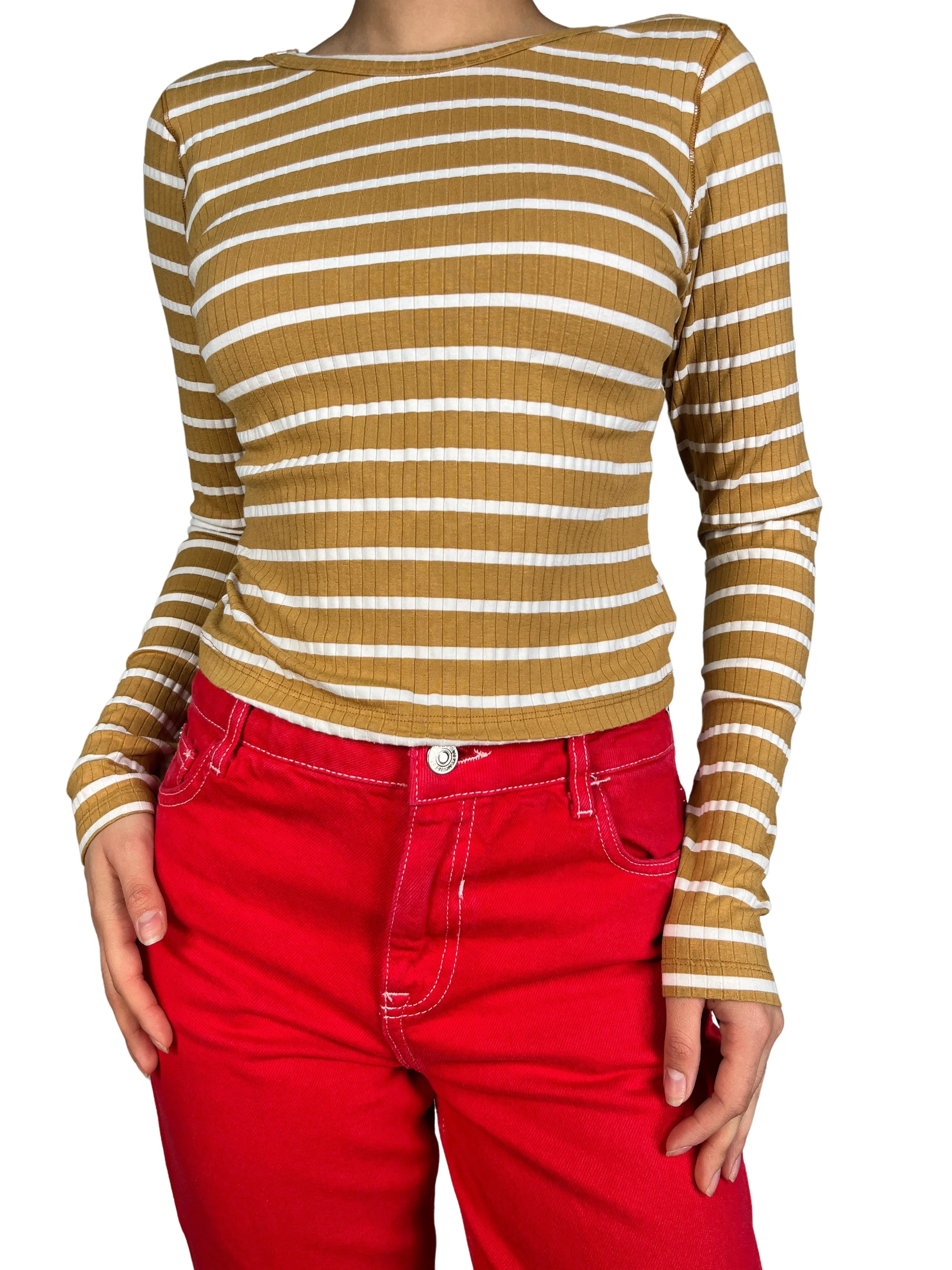 JAZMIN CHEBAR Polera Rib Rayas