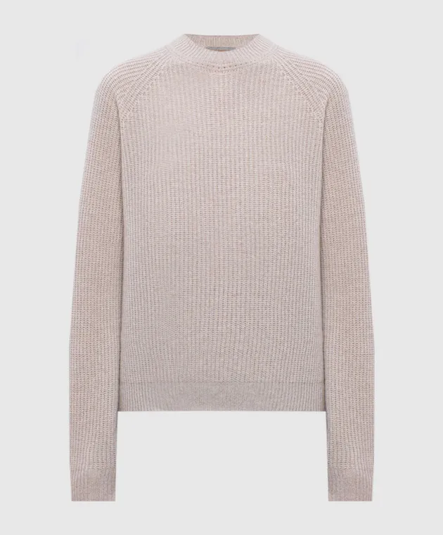 John Smedley Lylla beige wool and cashmere sweater