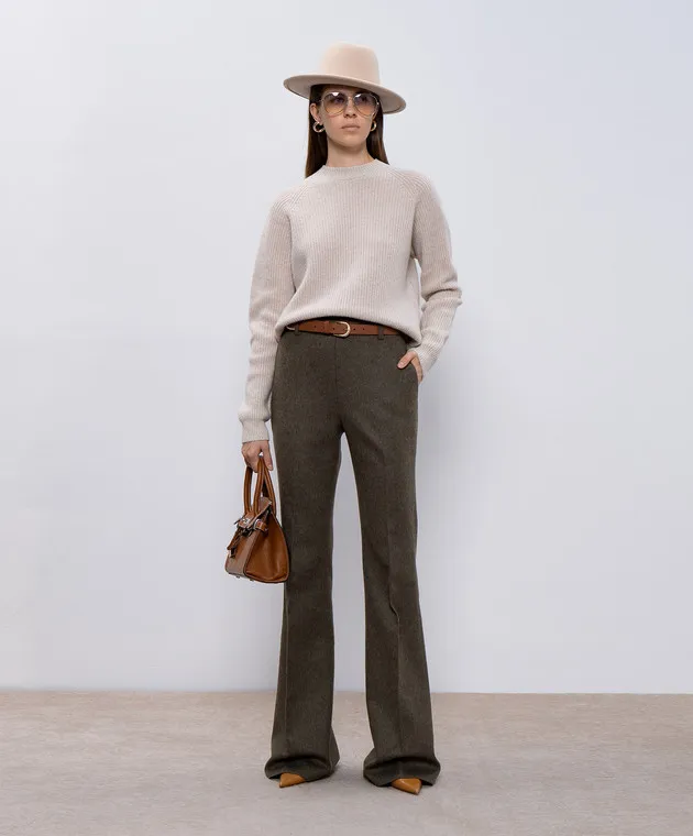 John Smedley Lylla beige wool and cashmere sweater