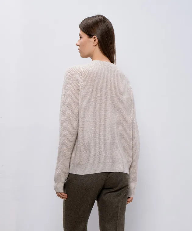 John Smedley Lylla beige wool and cashmere sweater