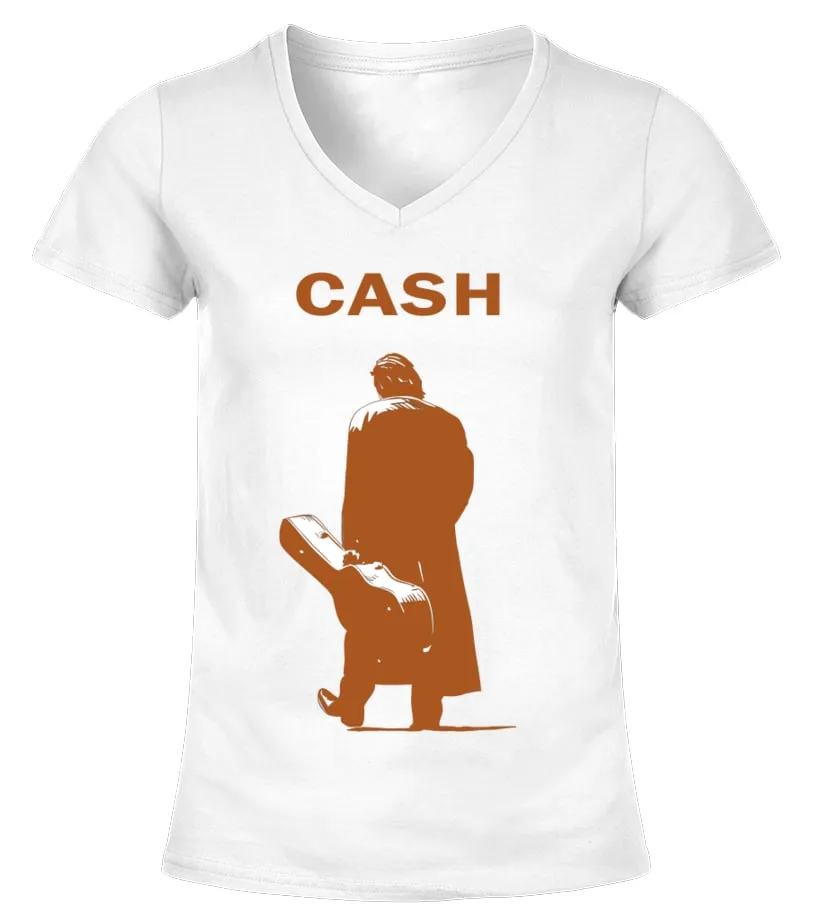 Johnny Cash WT 002 Camiseta cuello pico Mujer