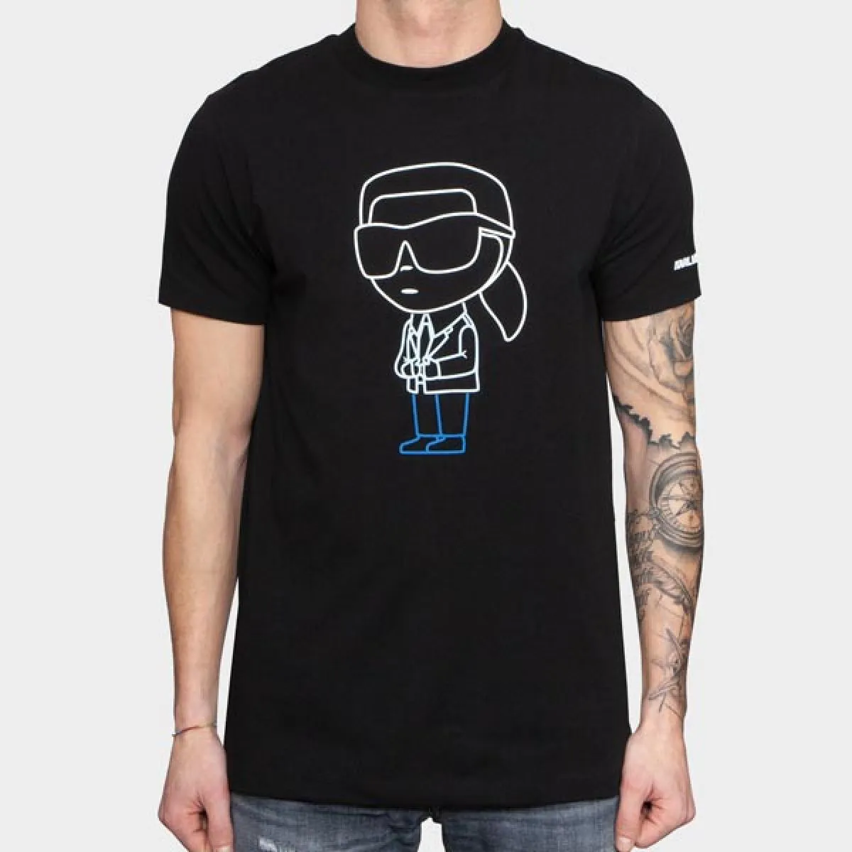 KARL LAGERFELD  CAMISETA NEGRA