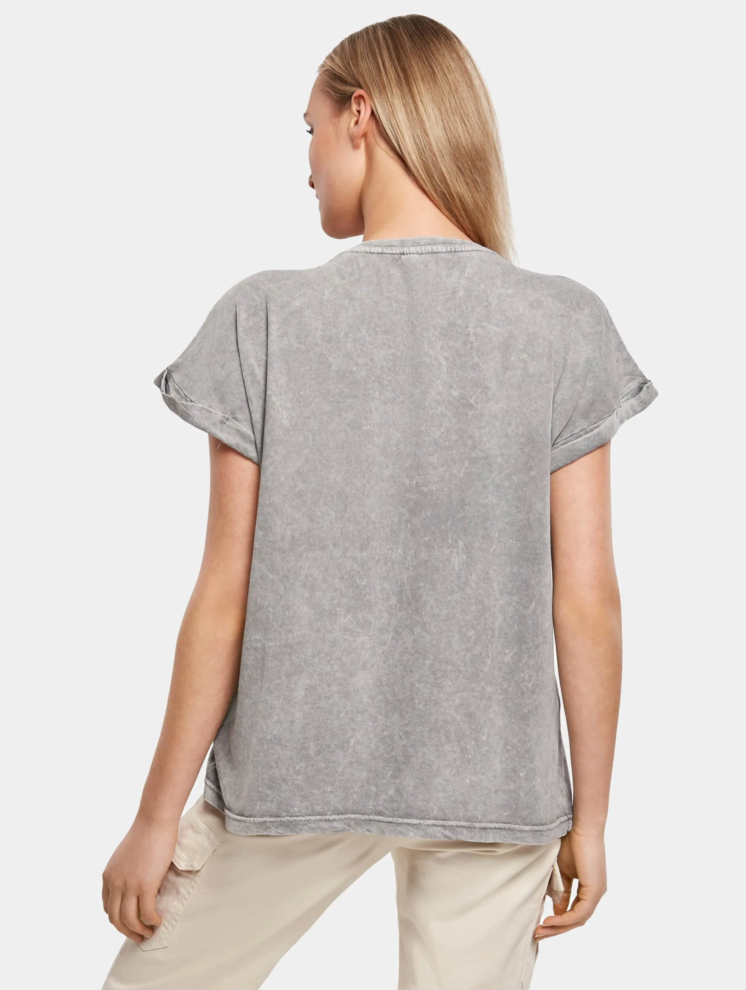Ladies Acid Washed Extended Shoulder