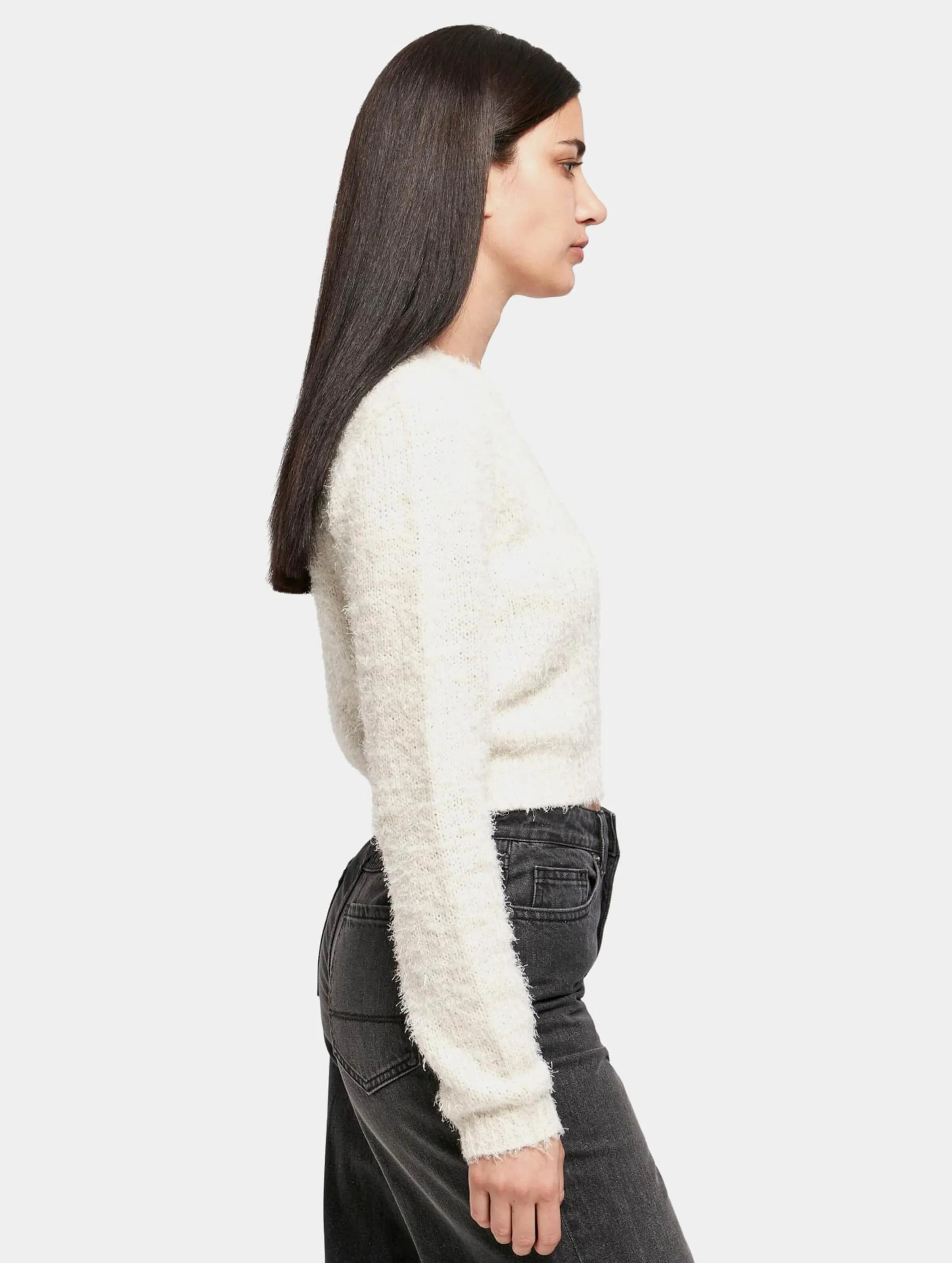 Ladies Cropped Feather 