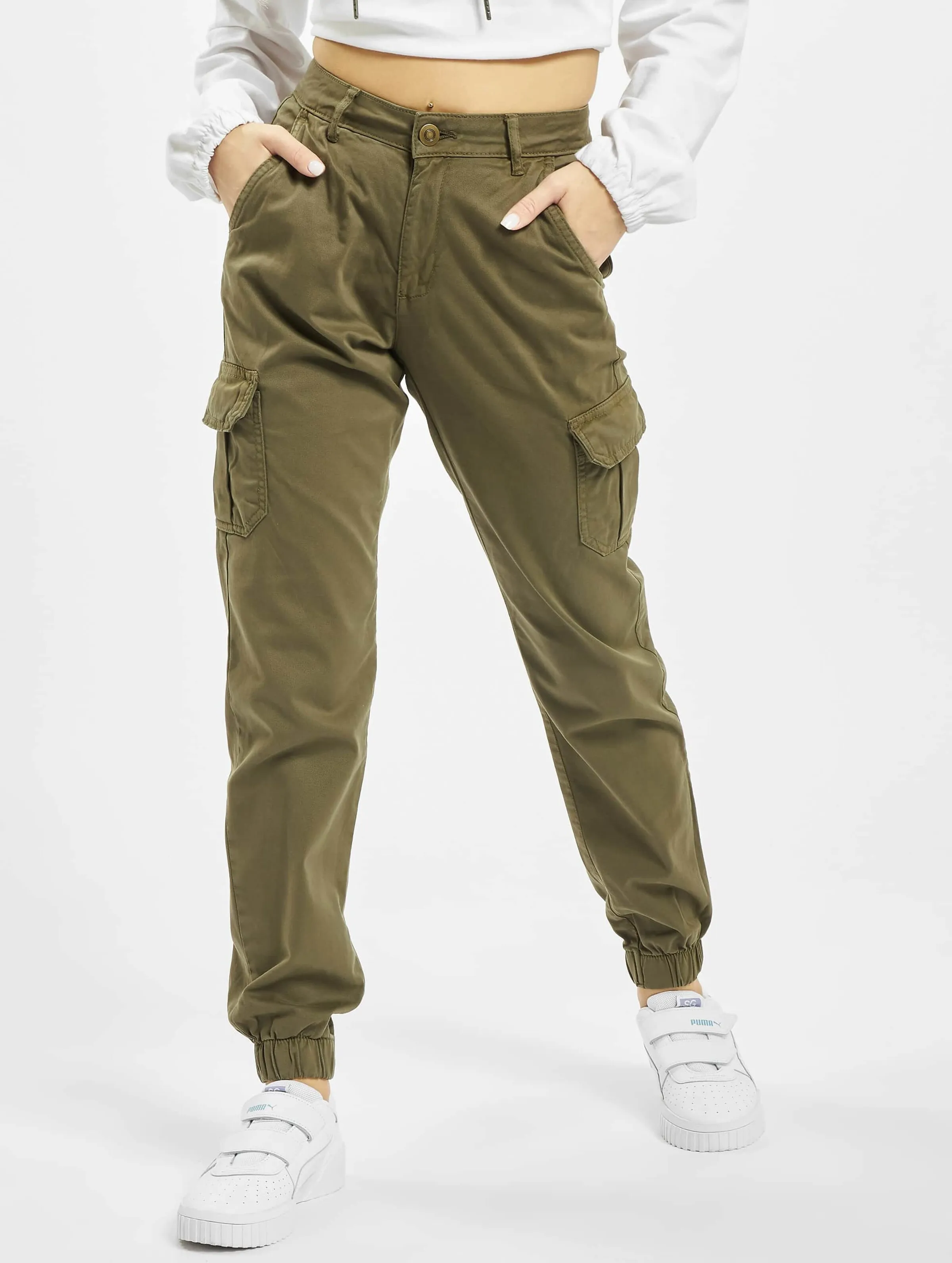 Ladies High Waist Cargo