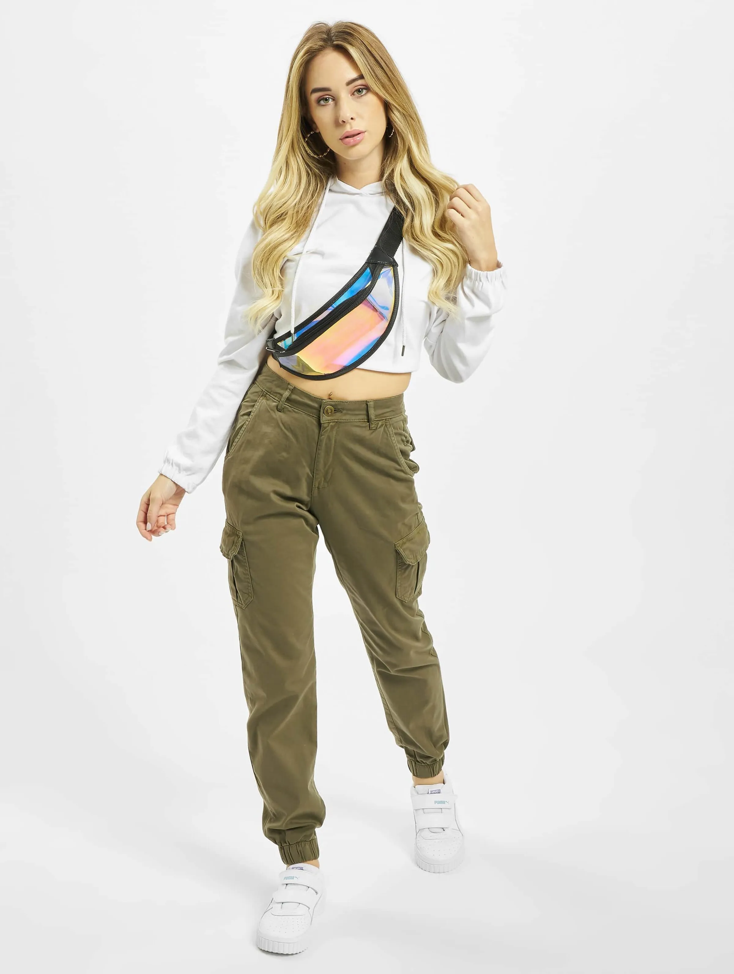 Ladies High Waist Cargo