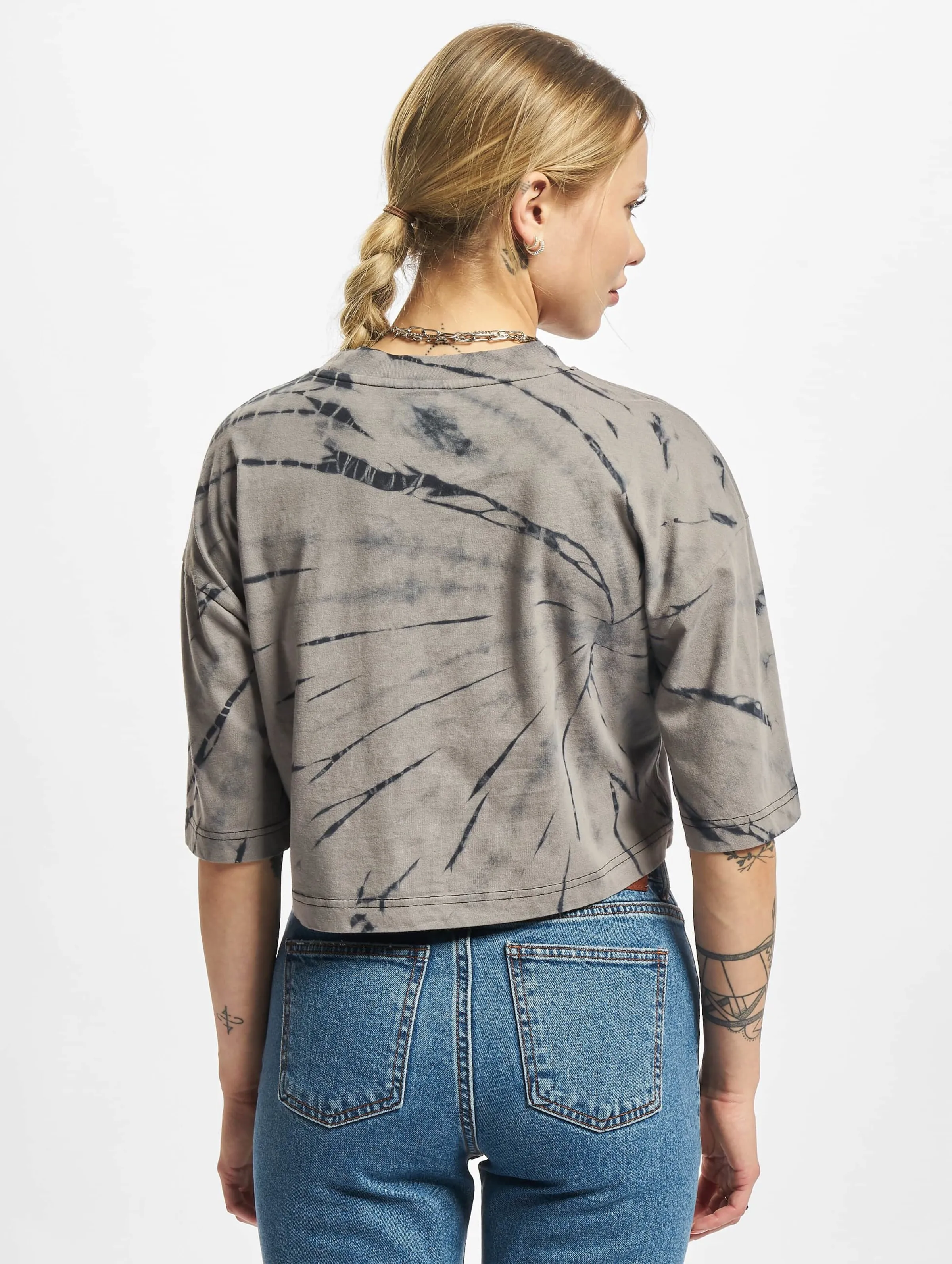 Ladies Oversized Cropped Tie Dye