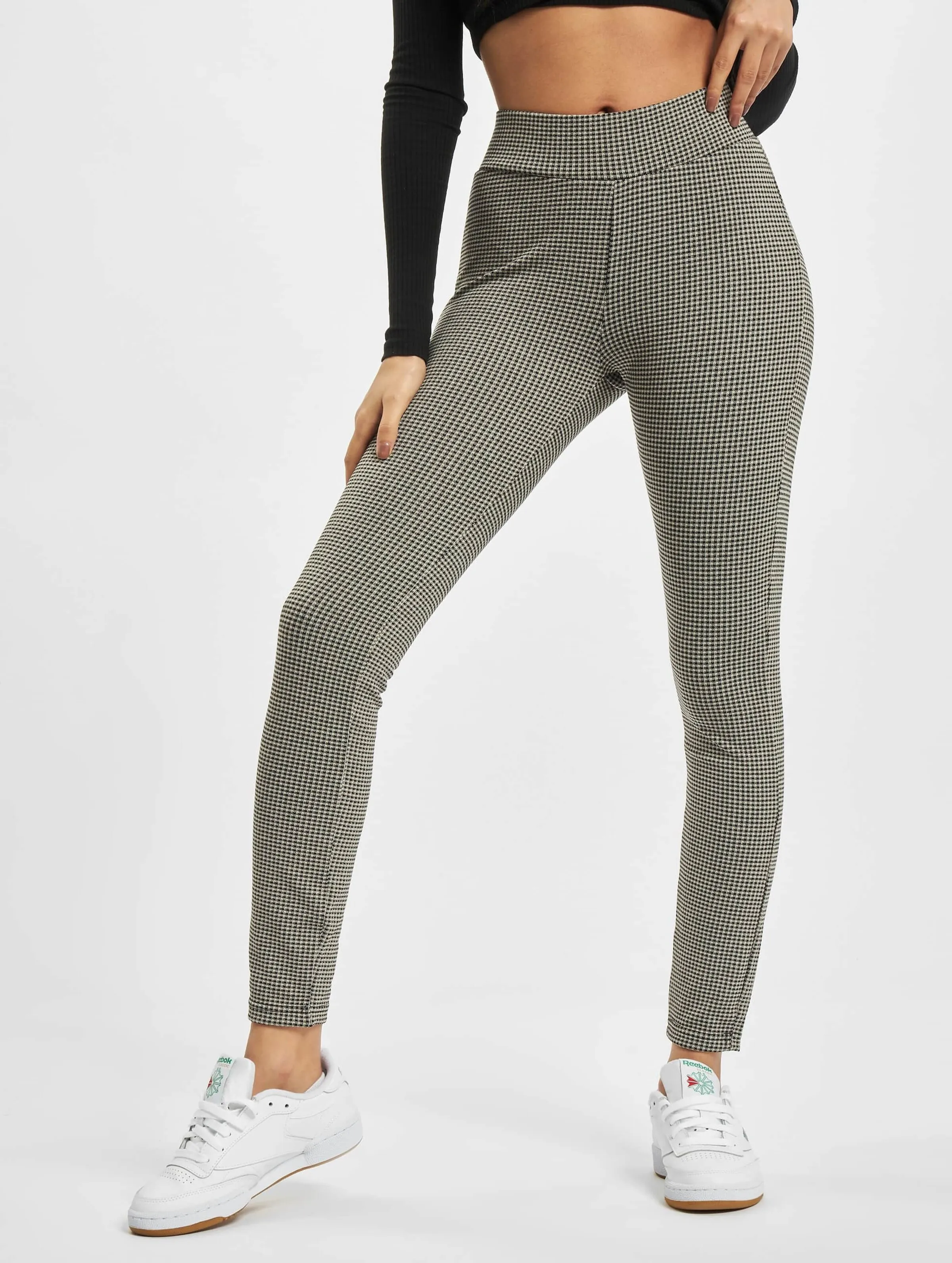 Ladies Vichy Check High Waist