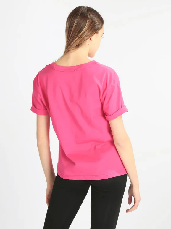 Ladp Camiseta de mujer de manga corta con texto