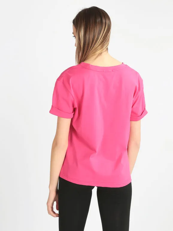 Ladp Camiseta de mujer de manga corta con texto