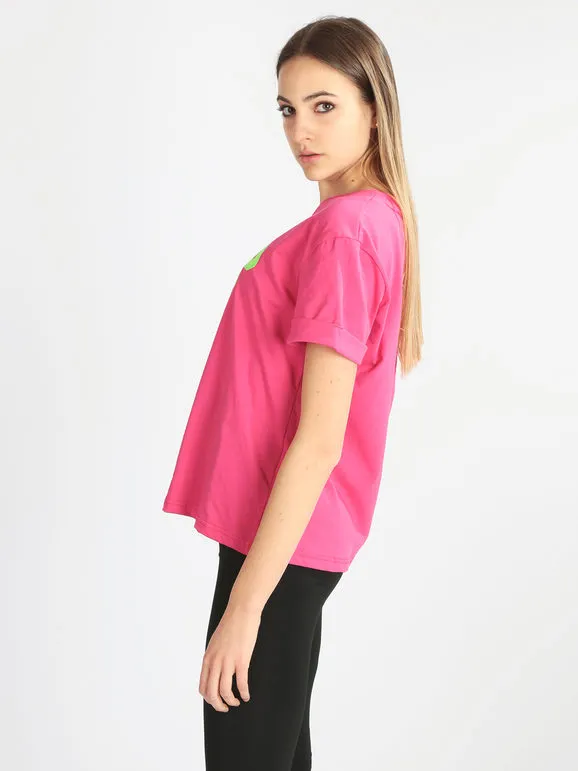Ladp Camiseta de mujer de manga corta con texto