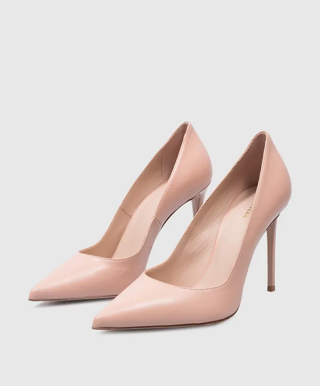 Le Silla Eva beige leather boats