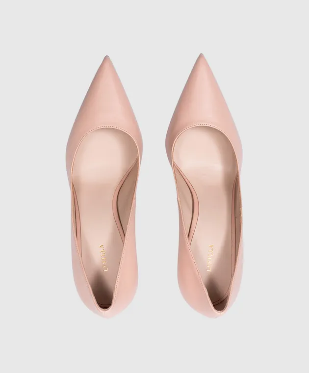 Le Silla Eva beige leather boats