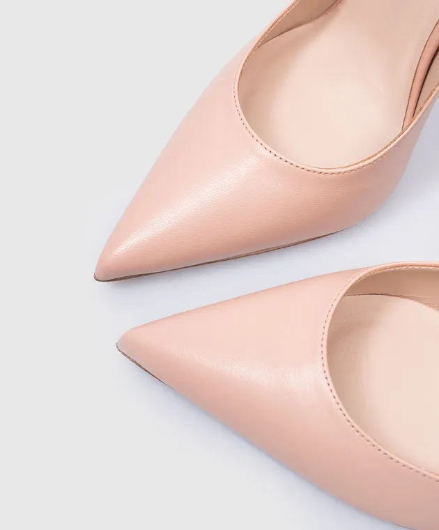 Le Silla Eva beige leather boats