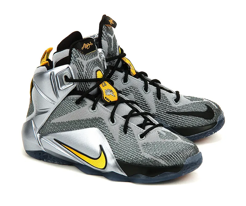 Lebron XII "Flight" GS Niñ@ (080/wolf grey/bright citrus/negro)