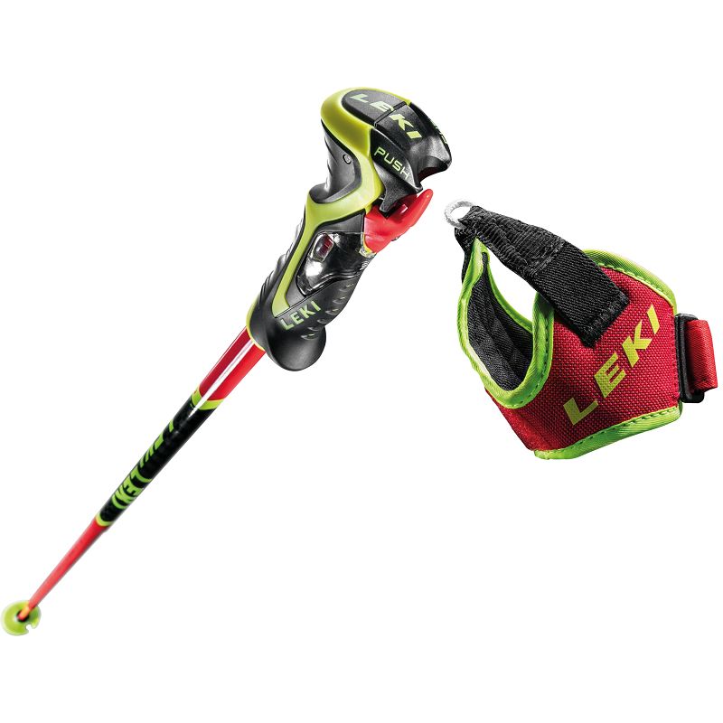 Leki Bastones Venom SL 3D (Rojo brillante/Negro/Amarillo neón)