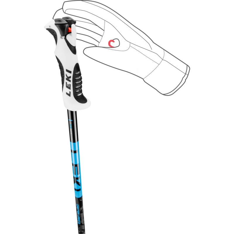 Leki Drifter Vario S (Azul/Negro) bastones de esquí para niños