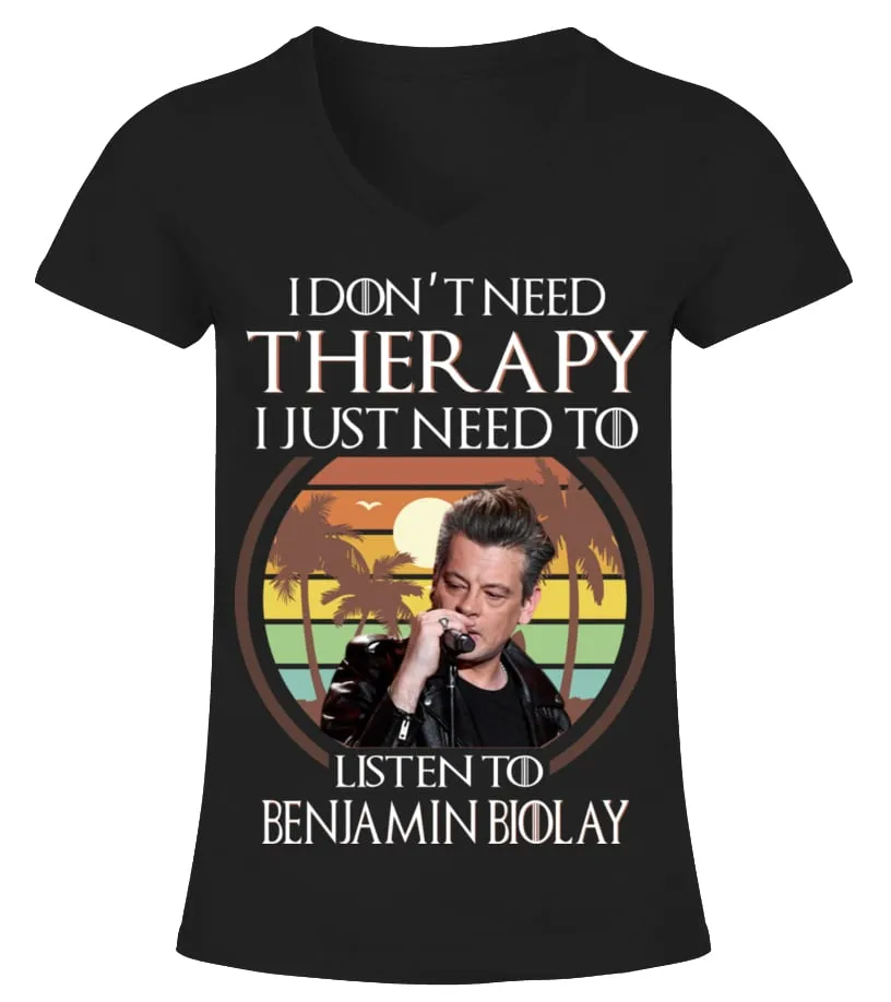 LISTEN TO BENJAMIN BIOLAY Camiseta cuello pico Mujer