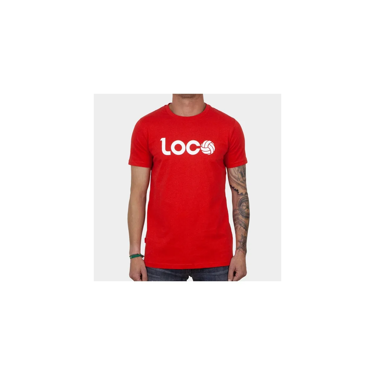 LOCO DE REMATE Y GOL  CAMISETA ROJA