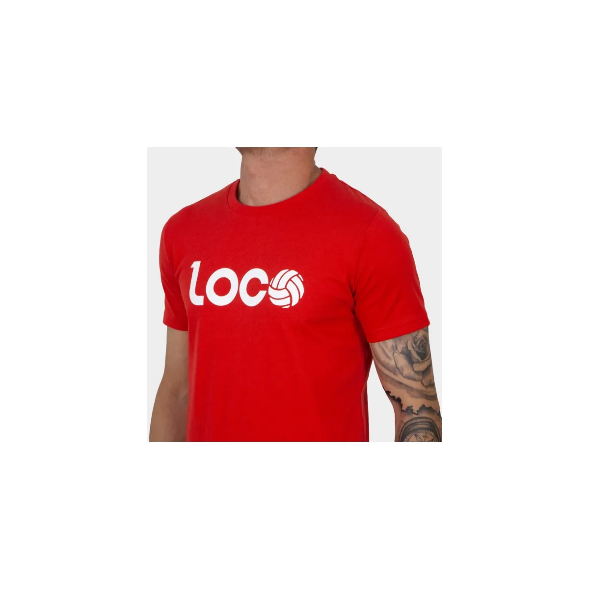 LOCO DE REMATE Y GOL  CAMISETA ROJA