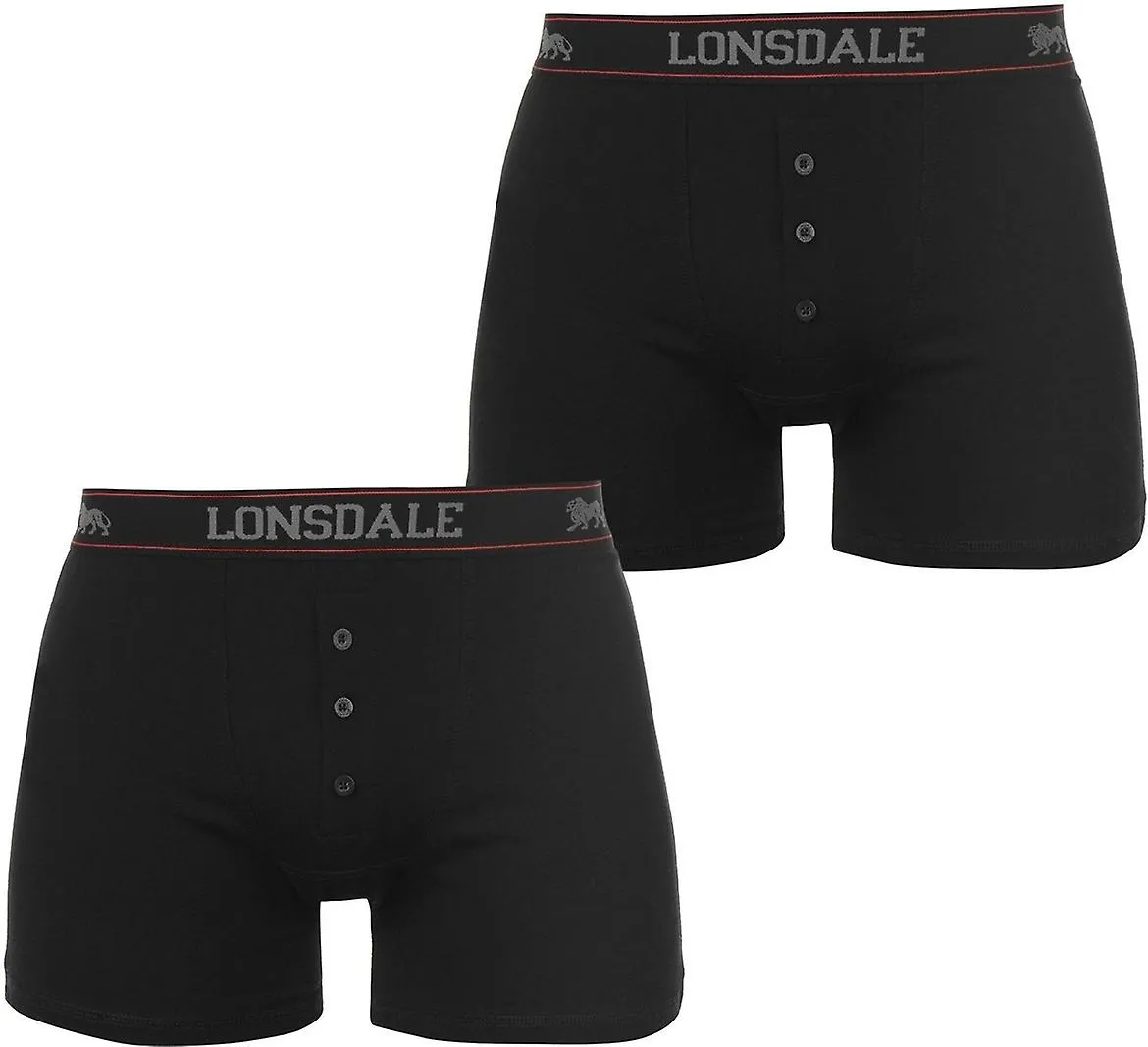 Lonsdale 2 Pack Boxers Mens