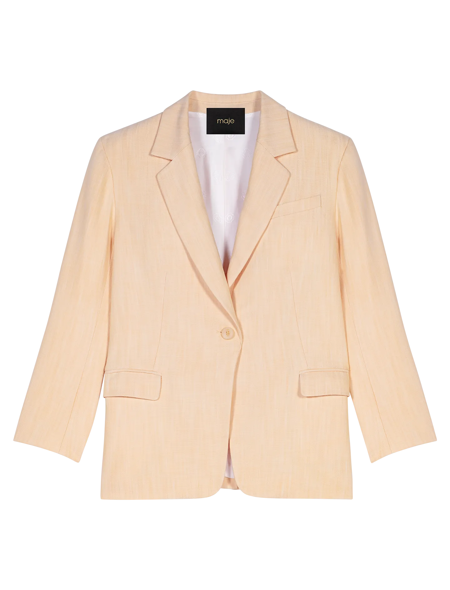MAJE Chaqueta sastre recta en amarillo