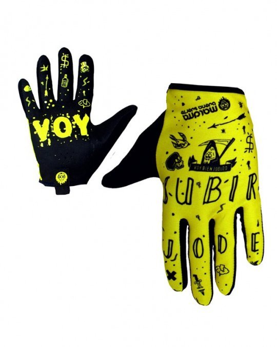 MALDITA BUENA SUERTE GUANTES SUBIR JODE BAJAR MOLA AMARILLO