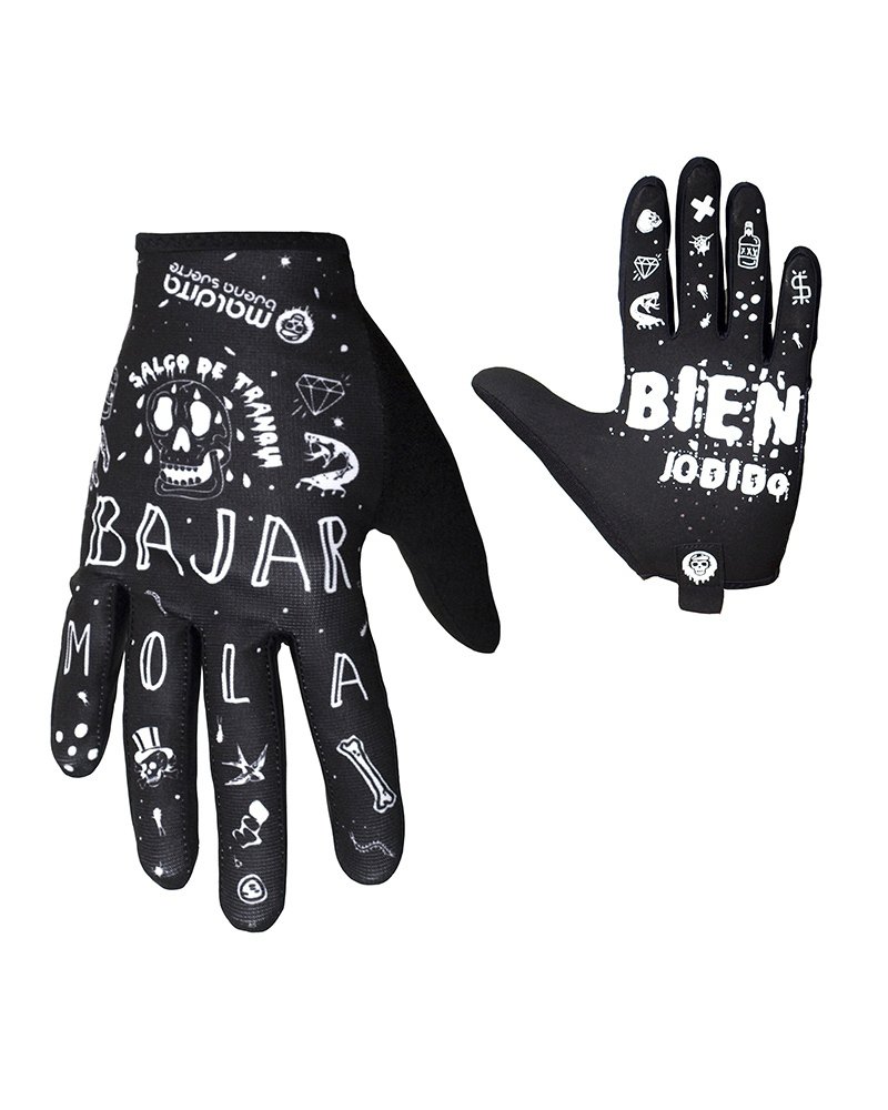MALDITA BUENA SUERTE GUANTES SUBIR JODE BAJAR MOLA NEGRO