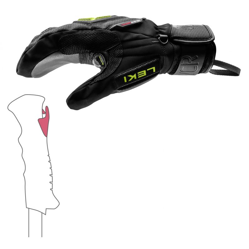 MANOPLAS DE ESQUí LEKI WCR CTECH 3D (NEGRO)