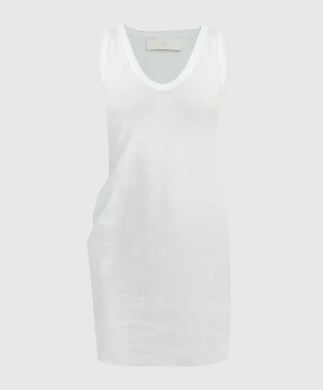 Marc Le Bihan White elongated asymmetrical top