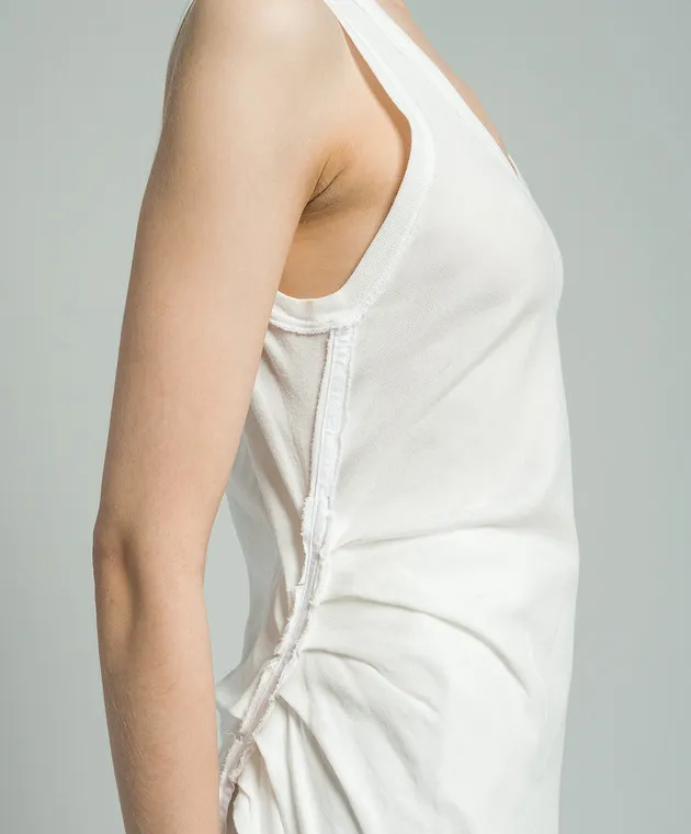 Marc Le Bihan White elongated asymmetrical top