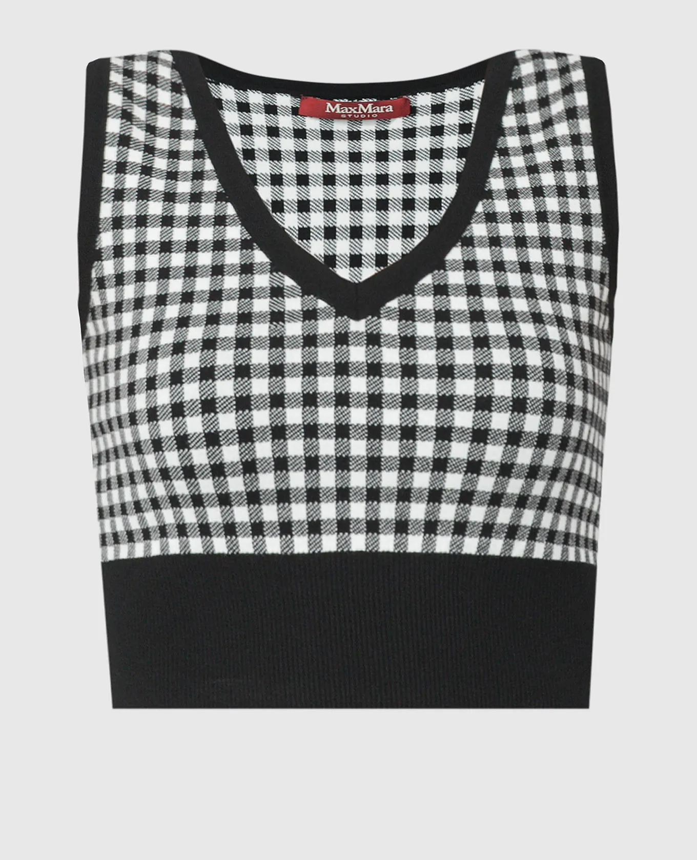 Max Mara Black Veleno checked top