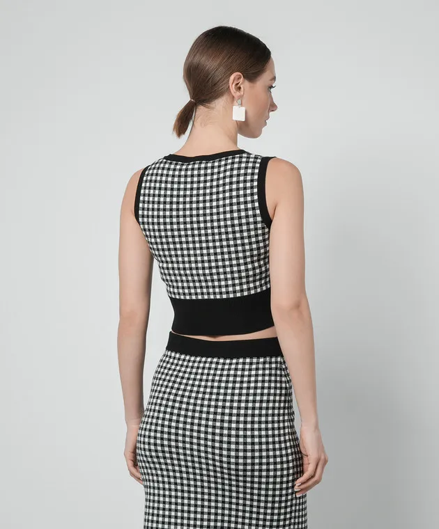 Max Mara Black Veleno checked top