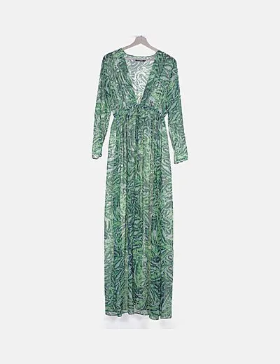 Missguided Túnica gasa estampado tropical