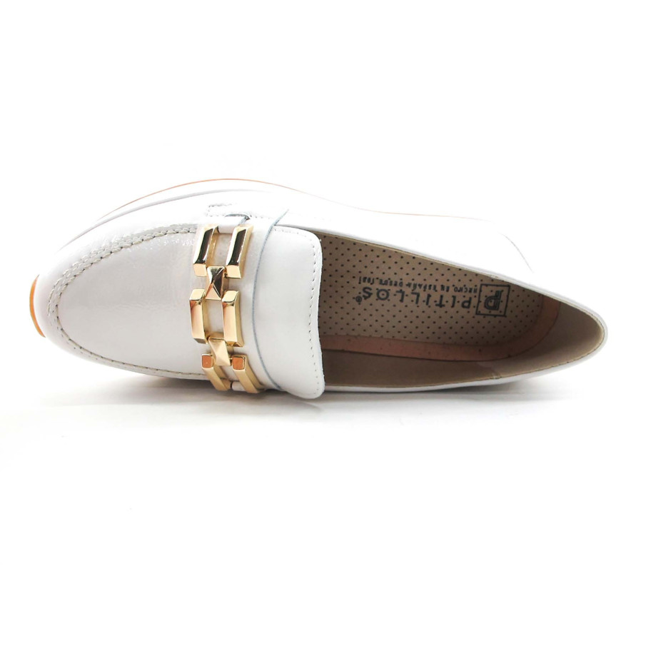 MOCASIN PITILLOS MUJER BLANCO