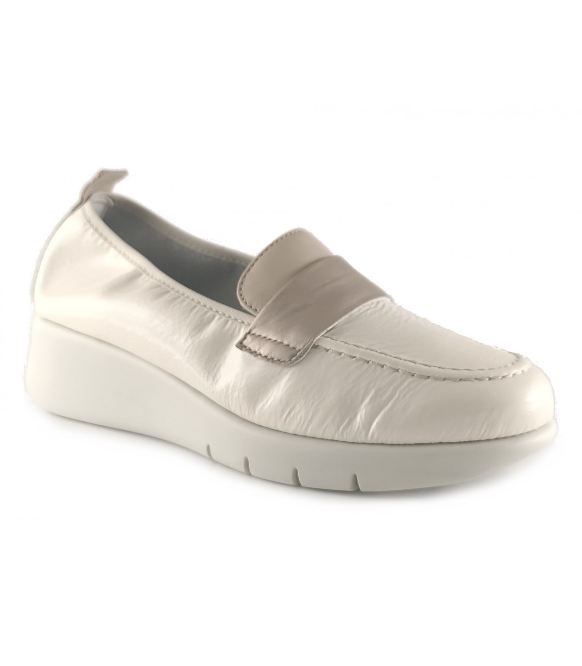 Mocasines beige de mujer