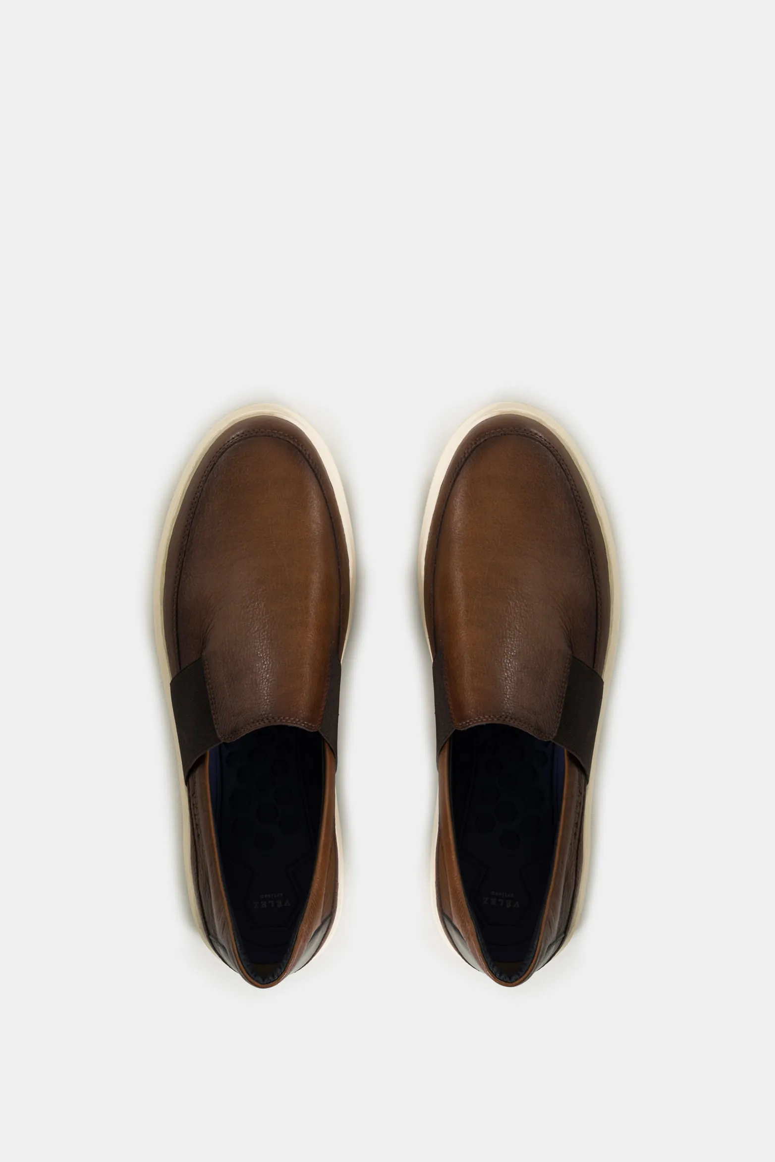 Mocasines botanic 2 de cuero liso y gamuzado para hombre suela ecoflex
