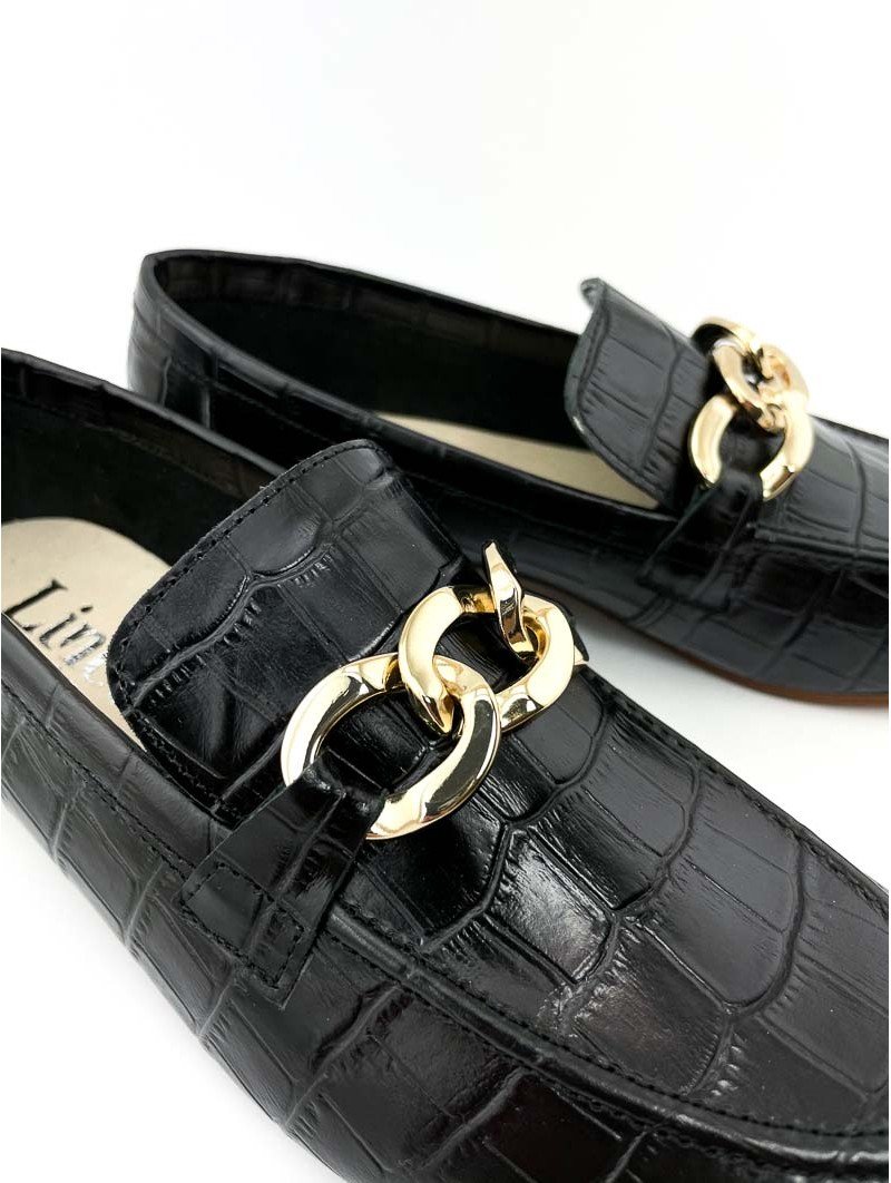Mocasines Coco Cadena Lince 10403 Negro
