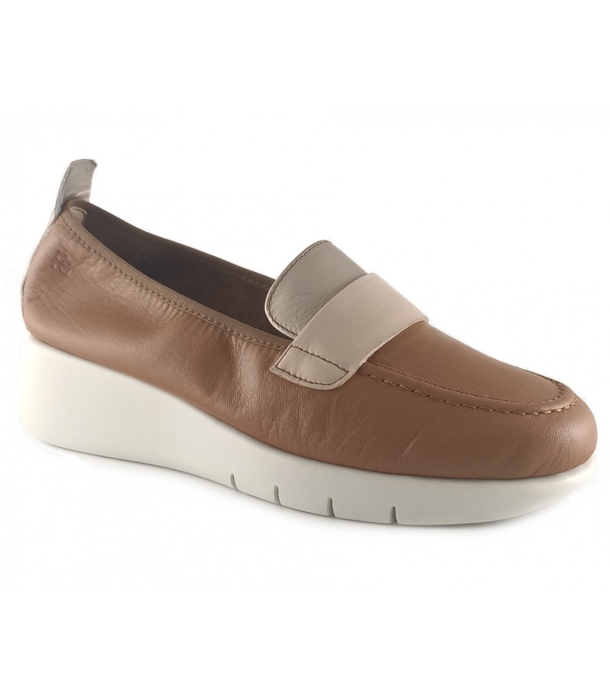 Mocasines en cuero de mujer