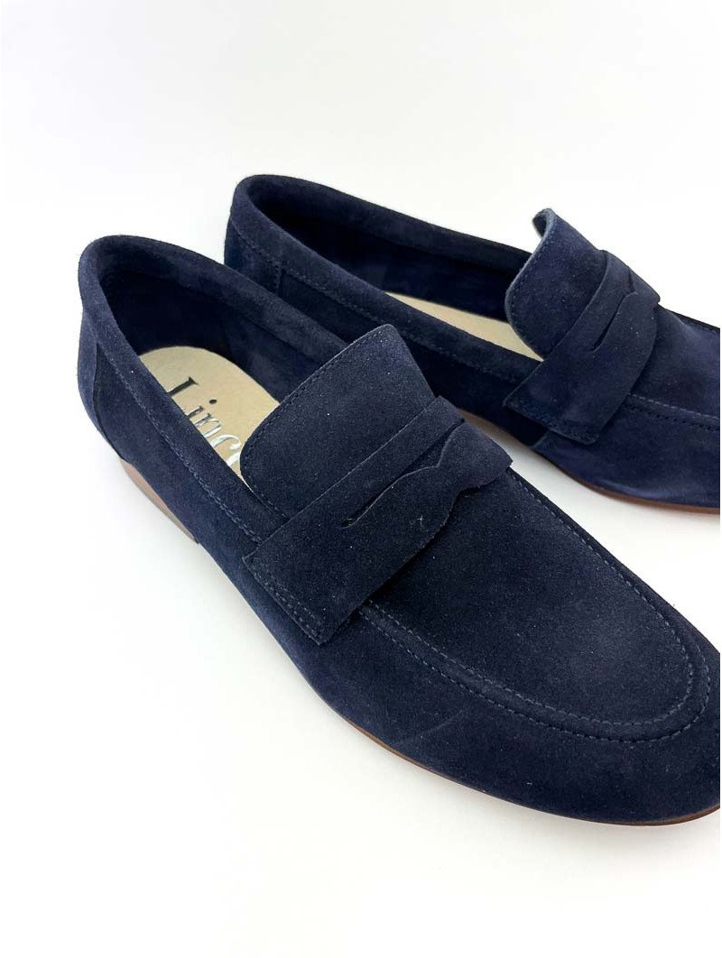Mocasines Piel Serraje Lince Ante 10402 Azul marino