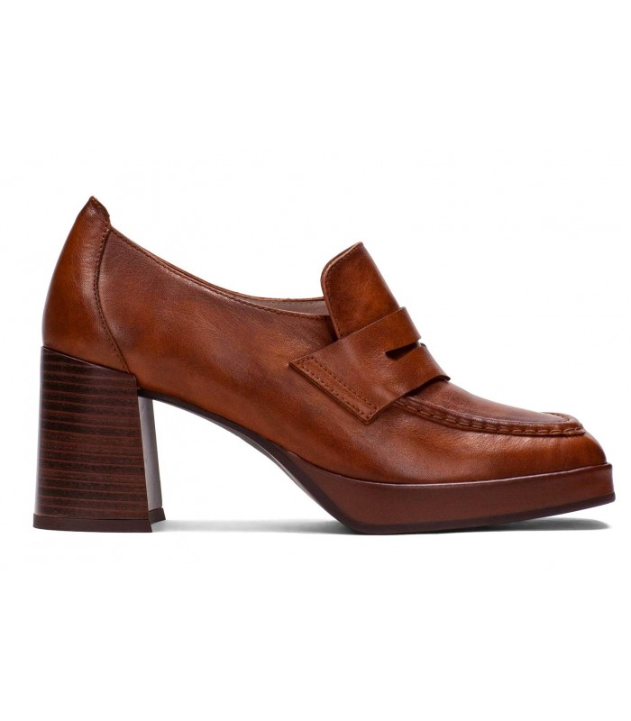 Mocasín para mujer en piel cuero