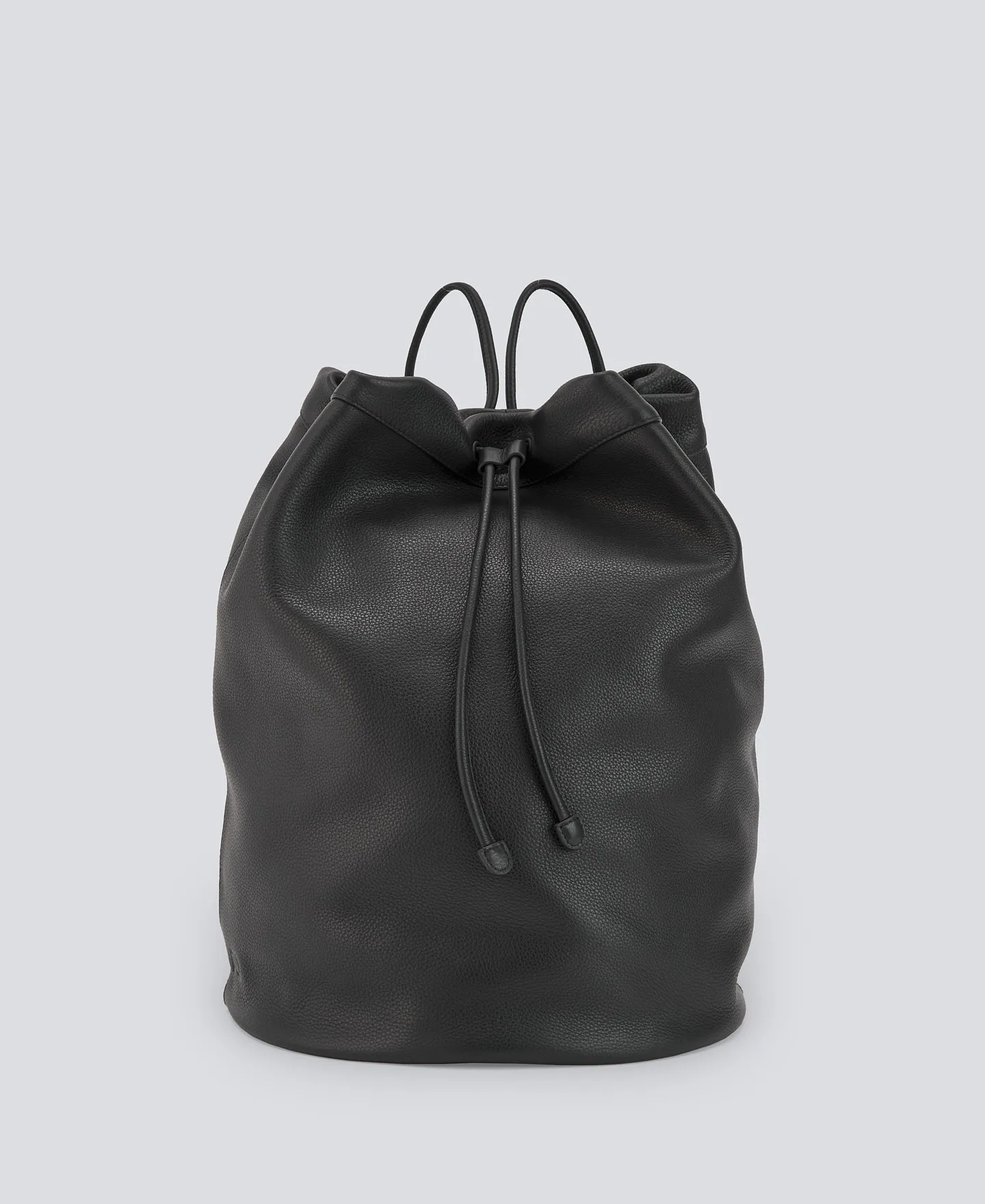 Mochila en piel negra hombre