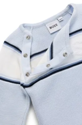 Mono para bebé con rayas y logo