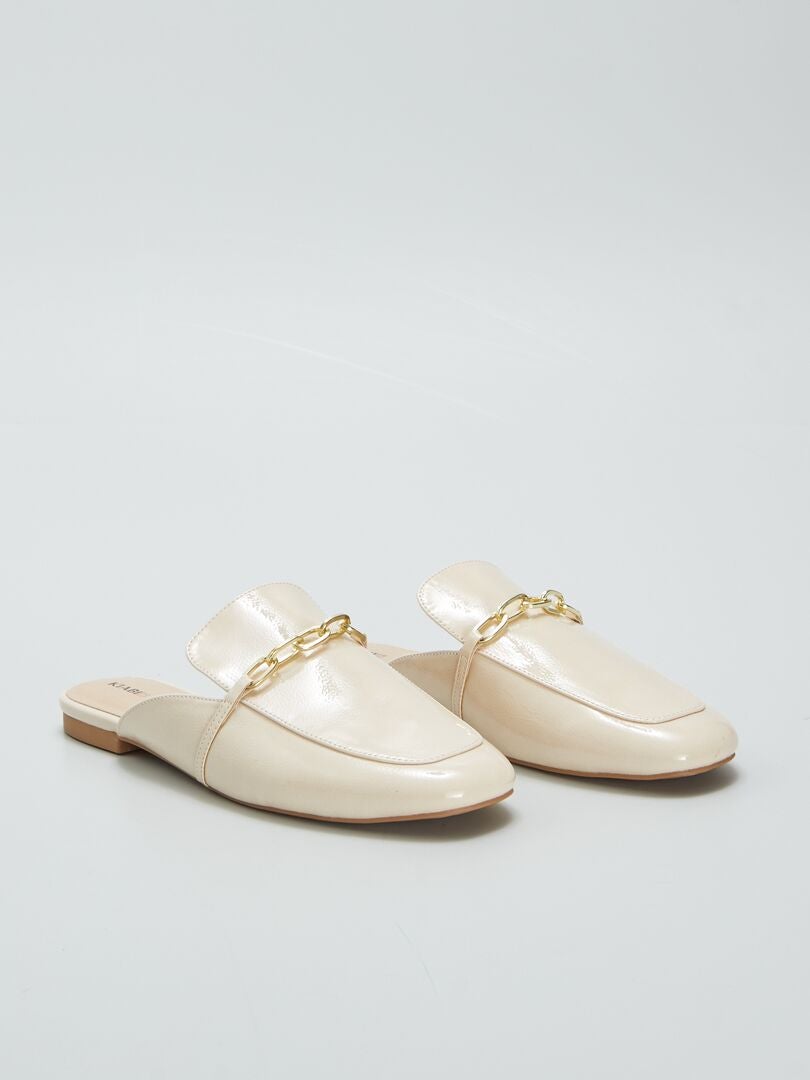 MULES MOCASINES  BEIGE