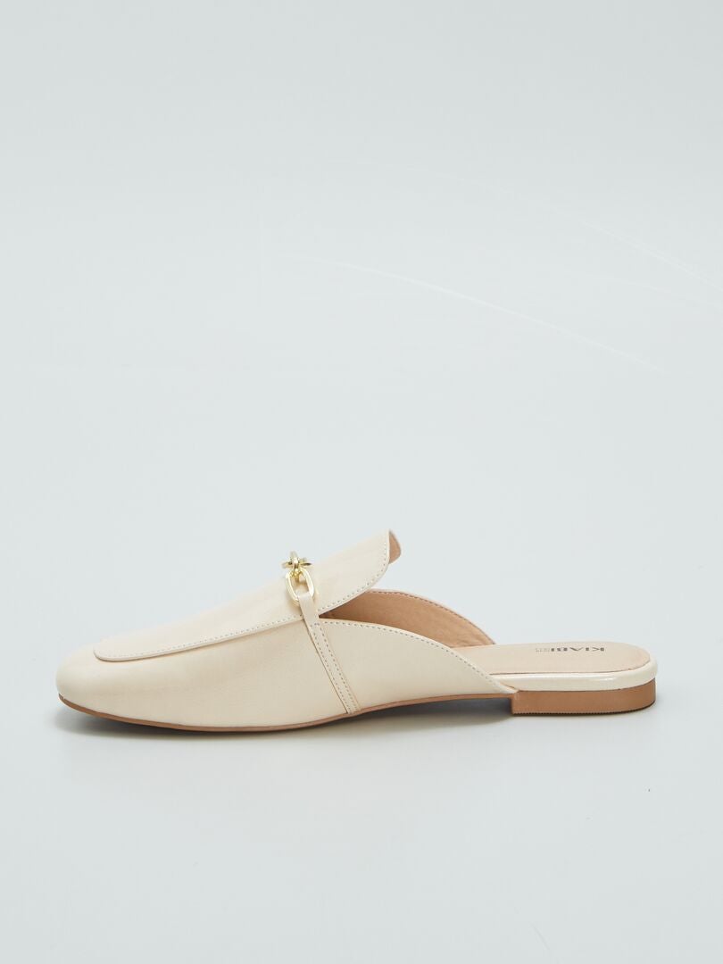 MULES MOCASINES  BEIGE