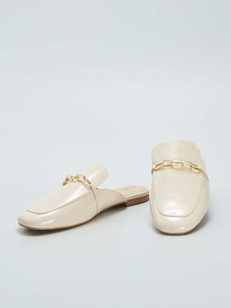 MULES MOCASINES  BEIGE