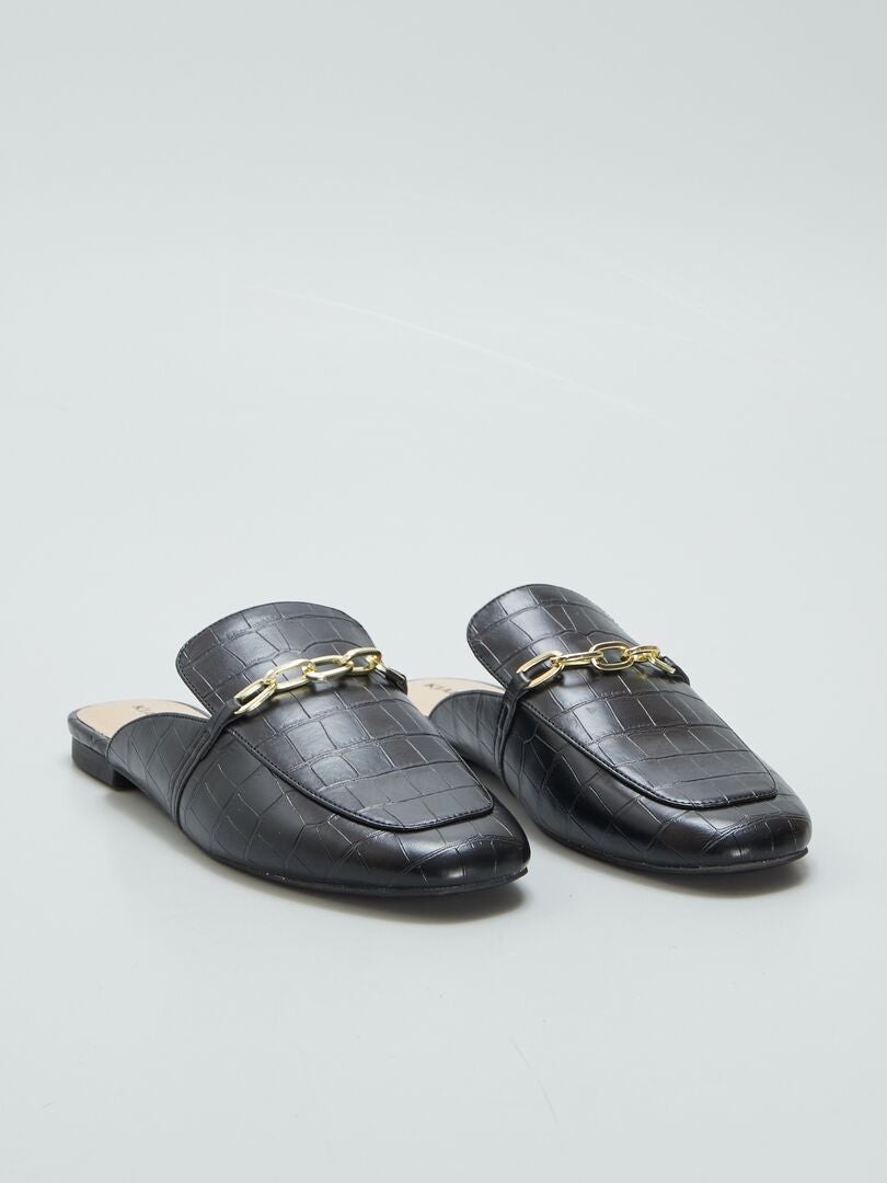 MULES MOCASINES  NEGRO