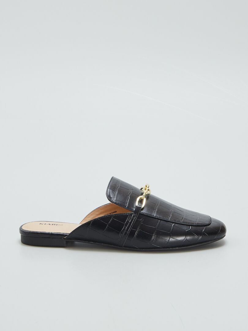 MULES MOCASINES  NEGRO
